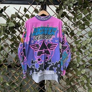 Answer Racing motorcycle Long Sleeve Jersey - Purple Pink Graphic